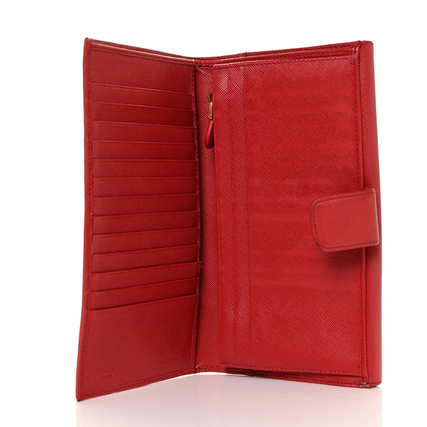 Prada Saffiano Triangle Flap Compact Wallet 6 of 13