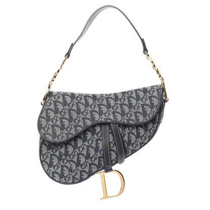 Christian Dior Monogram Saddle Bag Blue 1 of 12