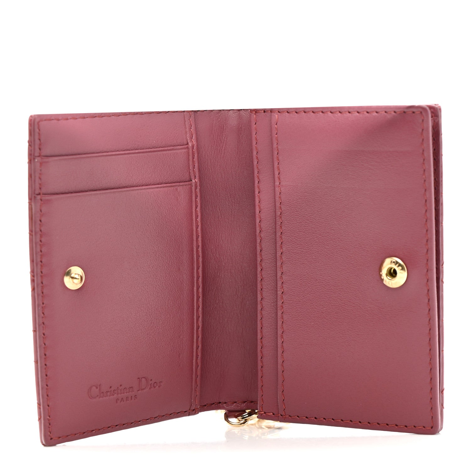 Christian Dior Patent Cannage Small Lady Dior Flap Card Holder Pink 5 of 7