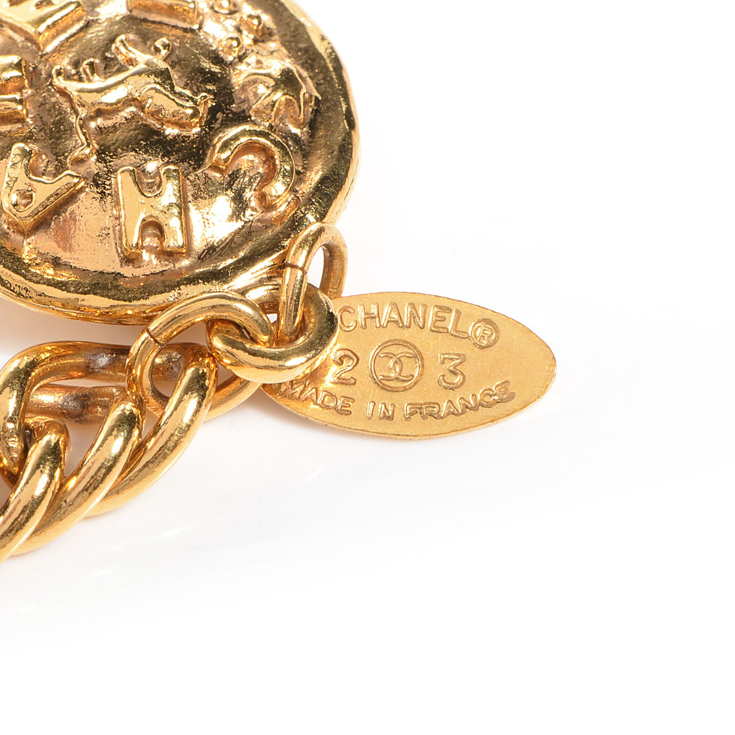 Chanel Lion Long Chain Necklace Gold 5 of 5