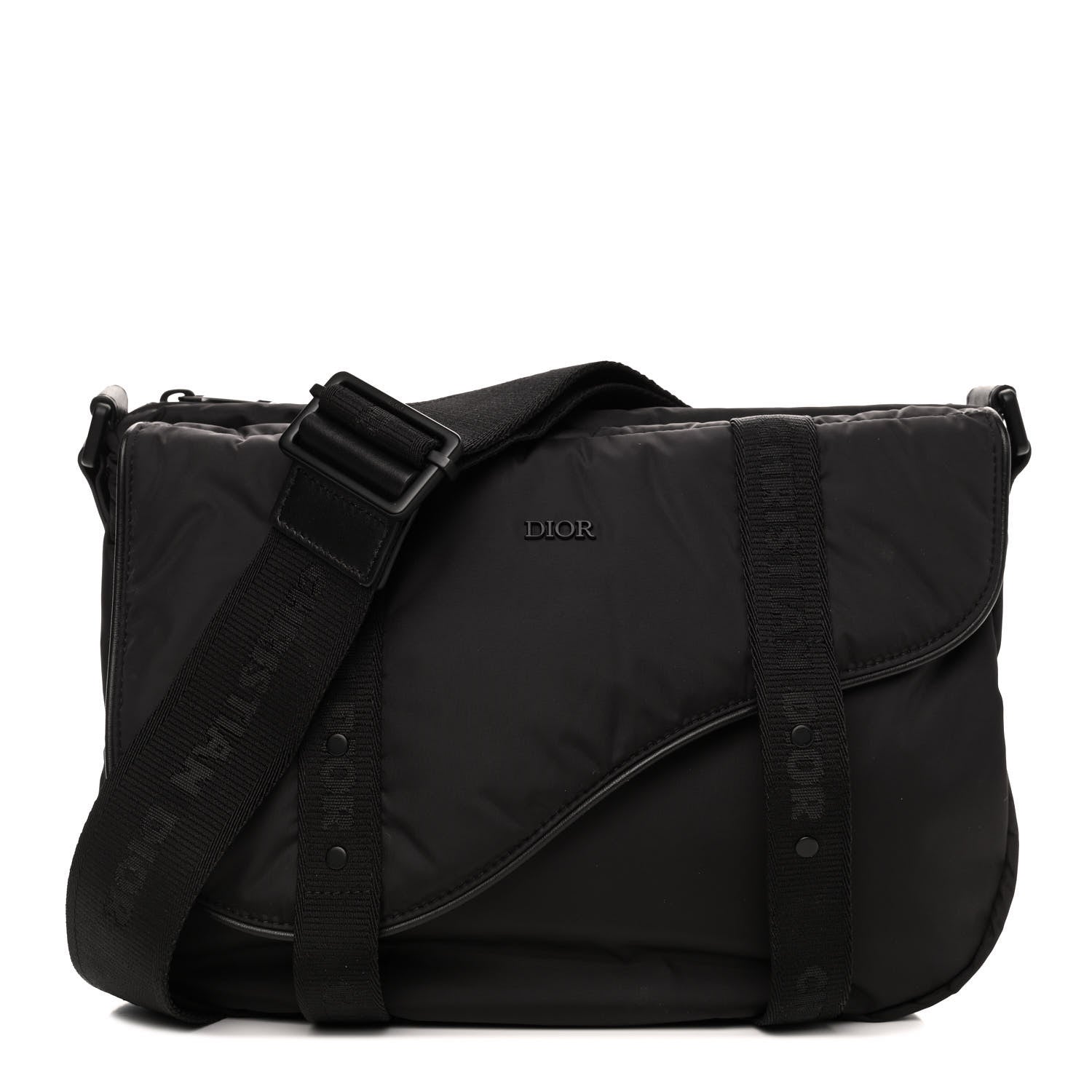 Christian Dior HOMME Nylon Saddle Messenger Bag Black 1 of 4