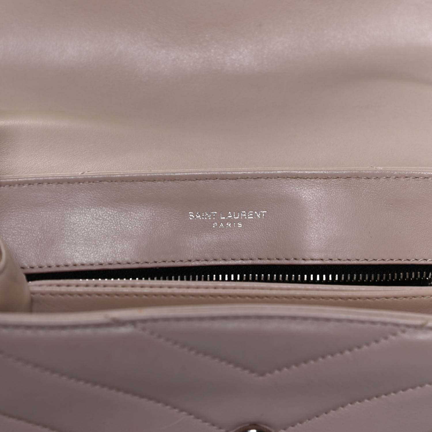 Saint Laurent Calfskin Y Quilted Monogram Toy Loulou Crossbody Bag Marble Pink 6 of 12