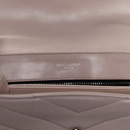 Saint Laurent Calfskin Y Quilted Monogram Toy Loulou Crossbody Bag Marble Pink 6 of 12