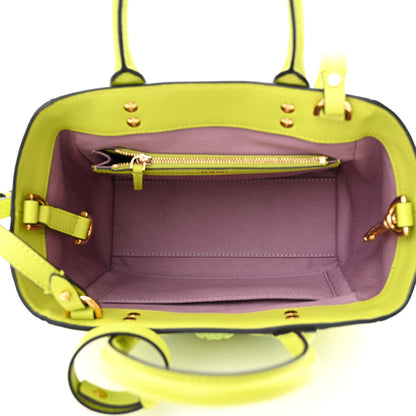 Versace Grained Calfskin Small La Medusa Chain Tote Citron 5 of 10