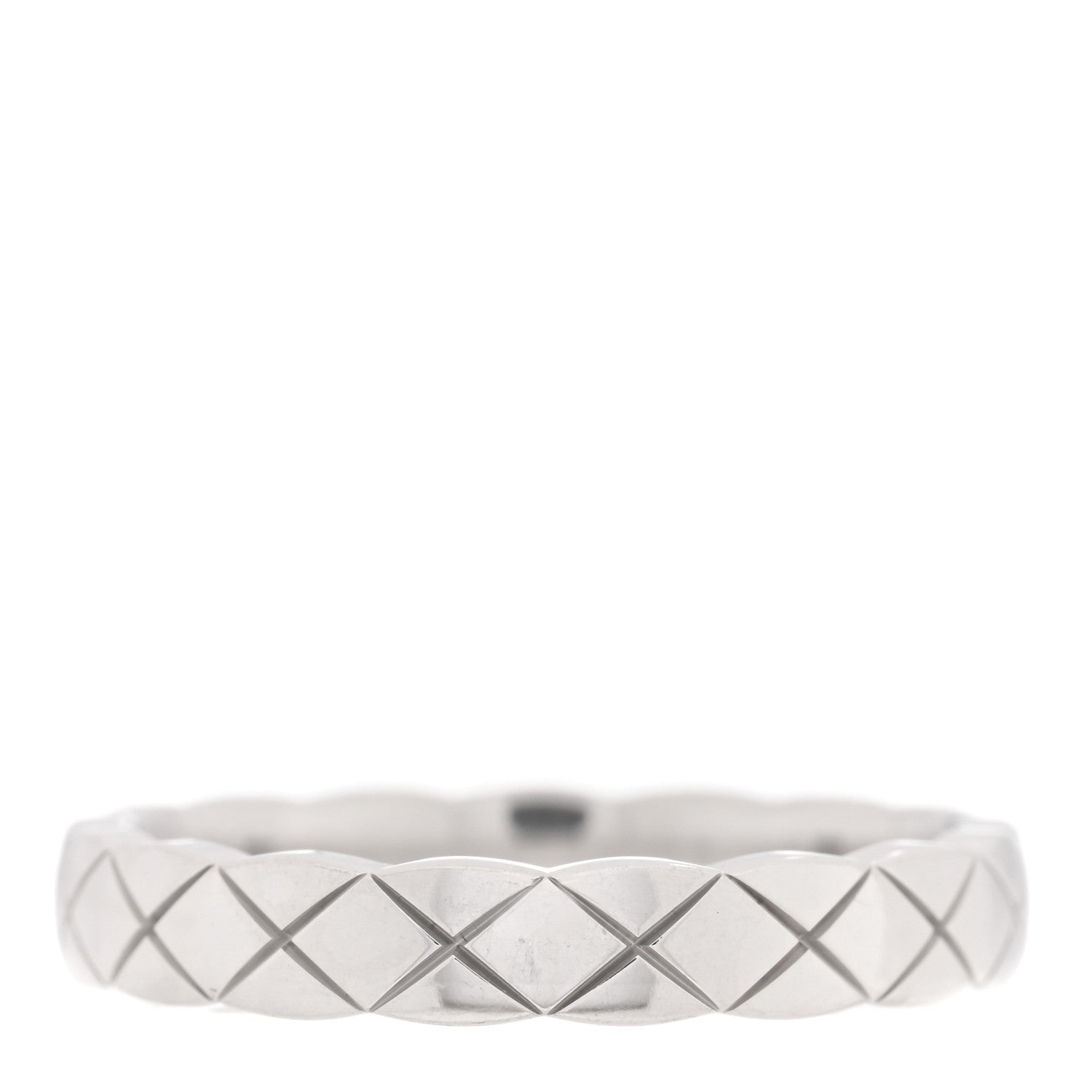 Chanel 18K White Gold Mini Coco Crush Ring 50 5.25 3 of 5