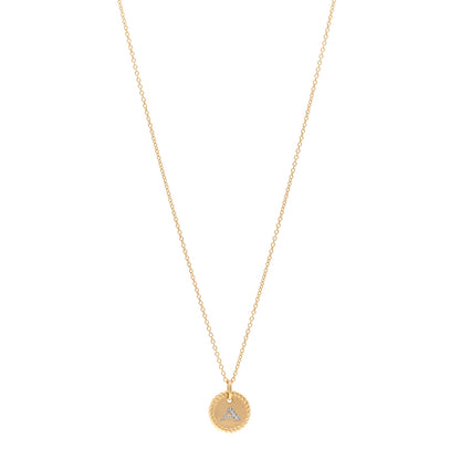 David Yurman DAVID YURMAN 18K Yellow Gold Diamond Initial A Charm Necklace 1 of 5