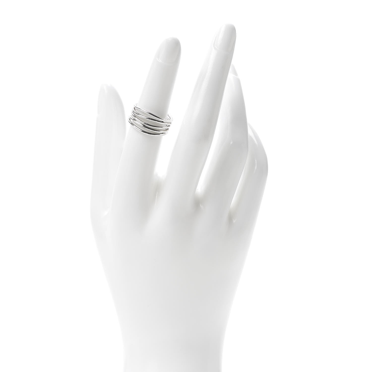 Tiffany Sterling Silver Elsa Peretti 5 Row Wave Ring 51 5.75 2 of 4