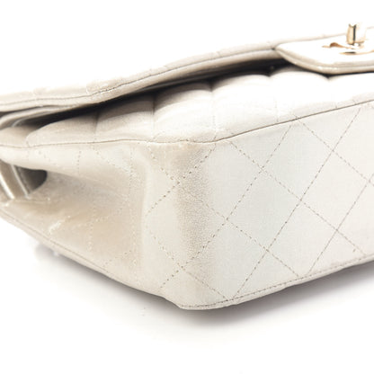 Chanel Iridescent Calfskin Quilted Medium Double Flap Silver 6 of 10