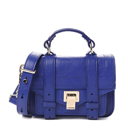 Proenza Schouler Lambskin Micro PS1 Satchel Sapphire 1 of 8