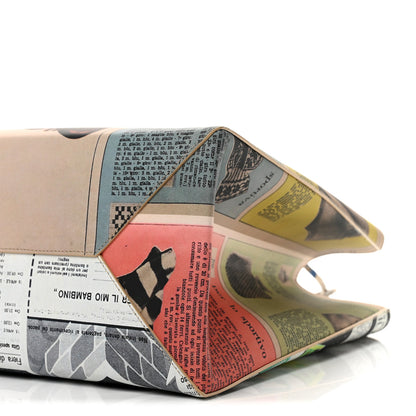 Bottega Veneta Printed Calfskin Medium Newspaper Tote Bag 10 of 11