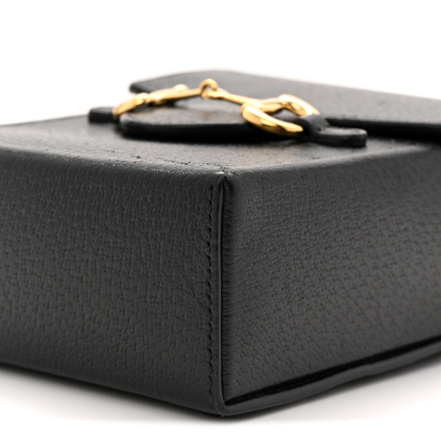 Gucci Dollar Calfskin Vertical Horsebit 1955 Crossbody Bag Black 9 of 10