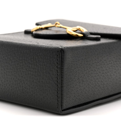 Gucci Dollar Calfskin Vertical Horsebit 1955 Crossbody Bag Black 9 of 10