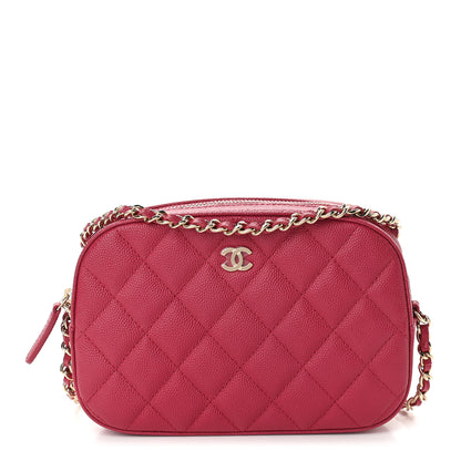 Chanel Caviar Quilted Camera Case Dark Pink 1 of 8