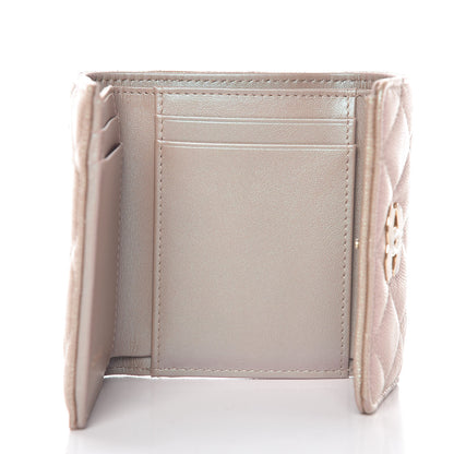 Chanel Iridescent Caviar Quilted Small Flap Wallet Beige 5 of 9