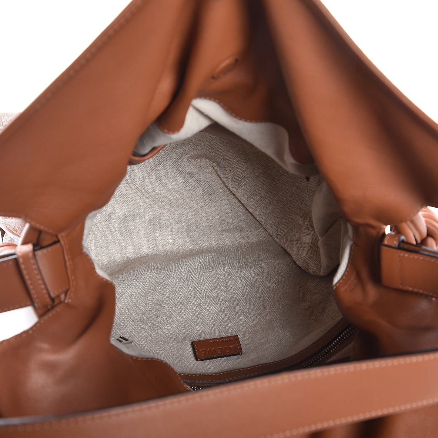 Calfskin Large Flamenco Knot Bag Tan