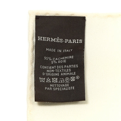 Hermes Cashmere Silk Bouclerie Moderne scarf 115 Ivoire 2 of 6