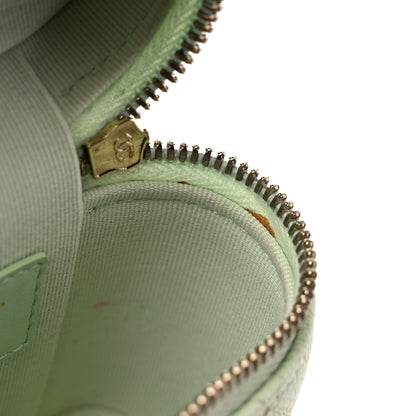 Chanel Caviar Quilted Small Handle With Care Vanity Case With Chain Light Green 10 of 11
