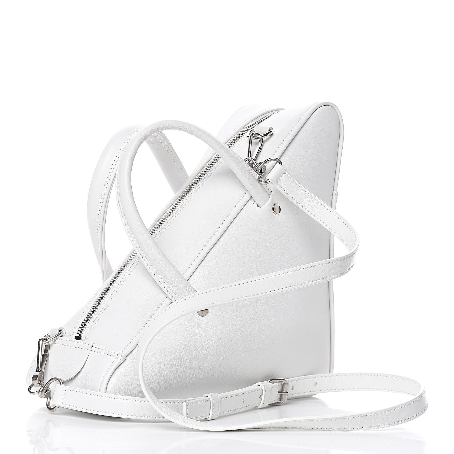 Balenciaga Calfskin S Triangle Duffle White 3 of 10