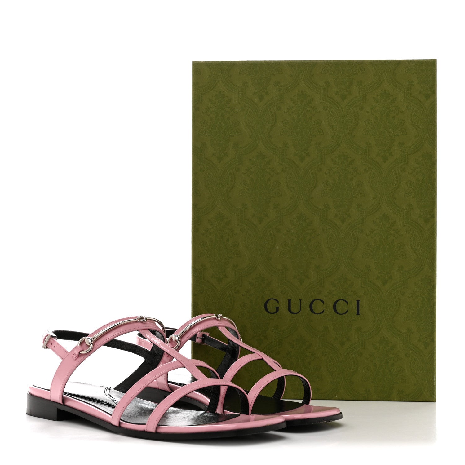 Gucci Patent Calfskin Horsebit Divine Slingback Sandals 36 Dolly Pink 11 of 11