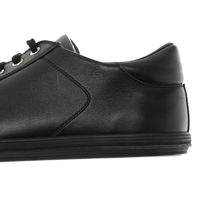 Chanel Calfskin Mens CC Cap Toe Sneakers 40 Black 10 of 12