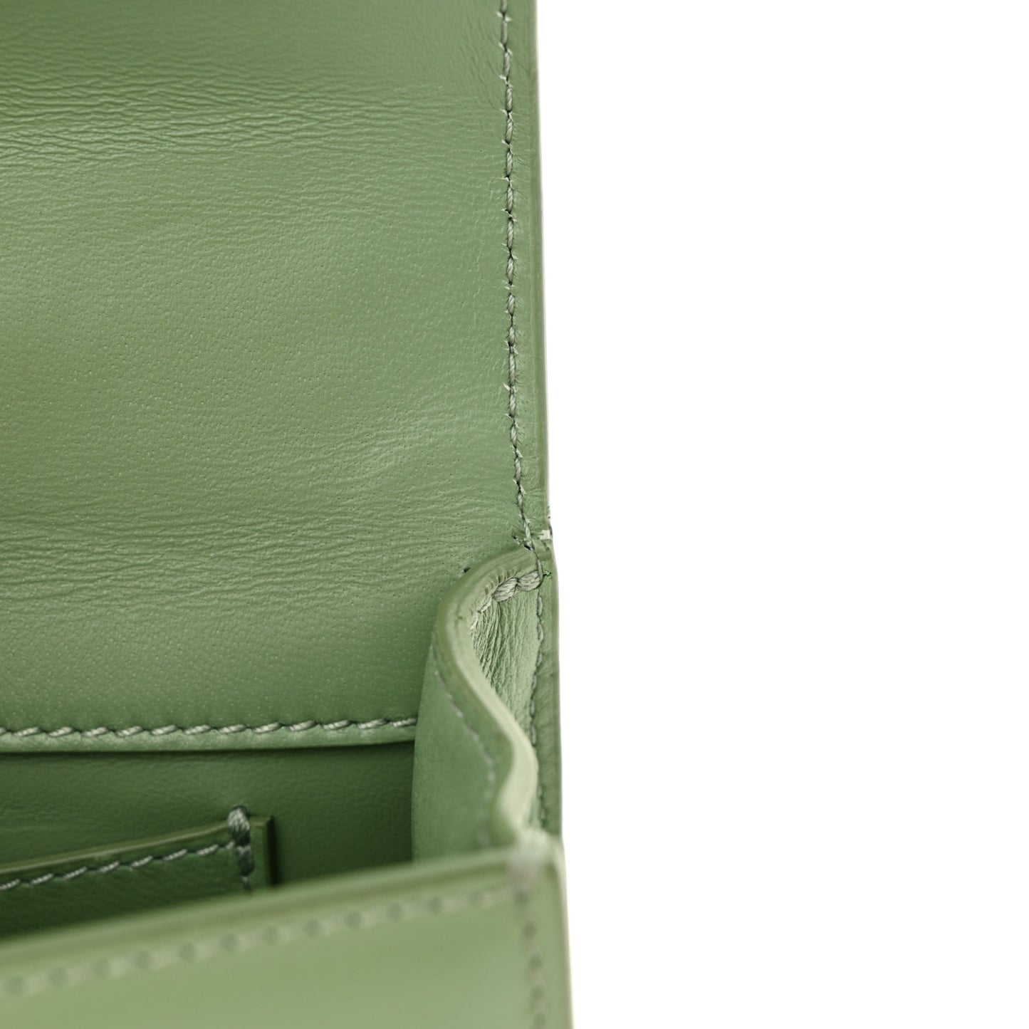 Smooth Calfskin Micro 30 Montaigne Flap Bag Mint Green