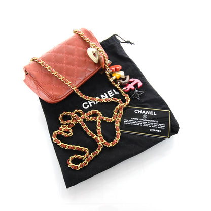 Chanel Lambskin Quilted Cruise Charm Mini Flap Red 12 of 13