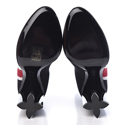 Louis Vuitton Stretch Fabric Silhouette Stripe Ankle Boots 37.5 Black 5 of 9
