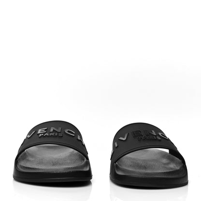 Givenchy Rubber Logo Pool Slide Sandals 38 Black 2 of 8