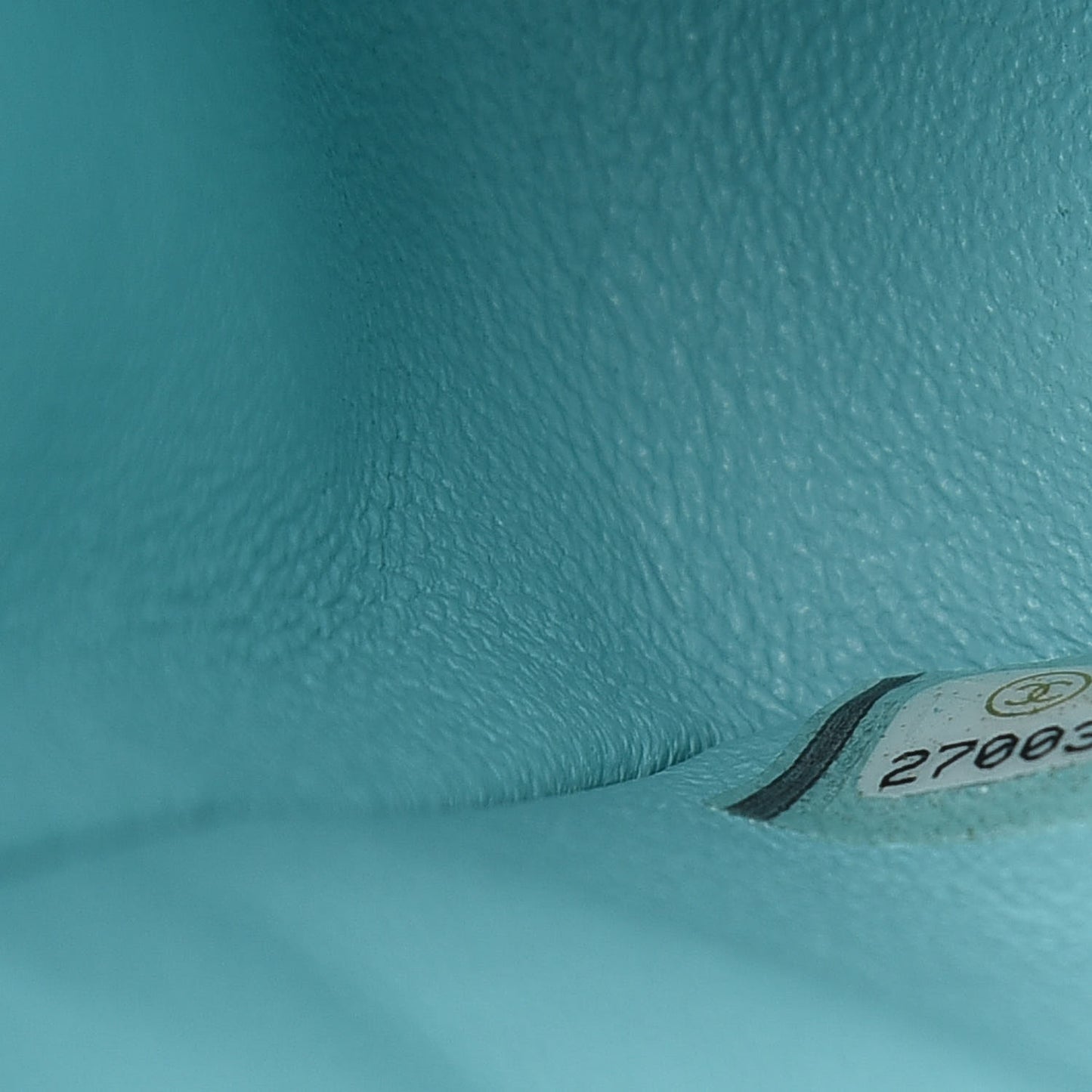 Caviar Quilted Medium Double Flap Light Blue