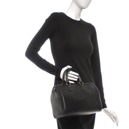 Louis Vuitton Epi Speedy 25 Black 2 of 7