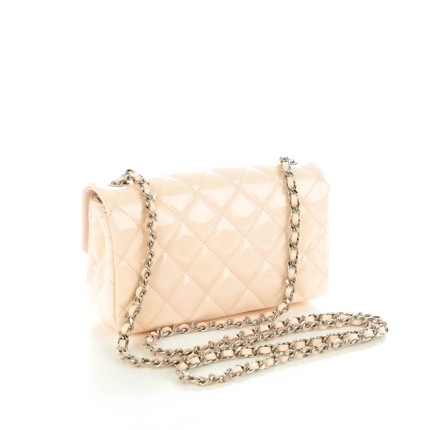 Chanel Patent Calfskin Quilted Extra Mini Flap Pink 3 of 8