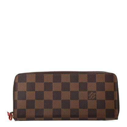 Louis Vuitton Damier Ebene Clemence Wallet Cherry 1 of 8