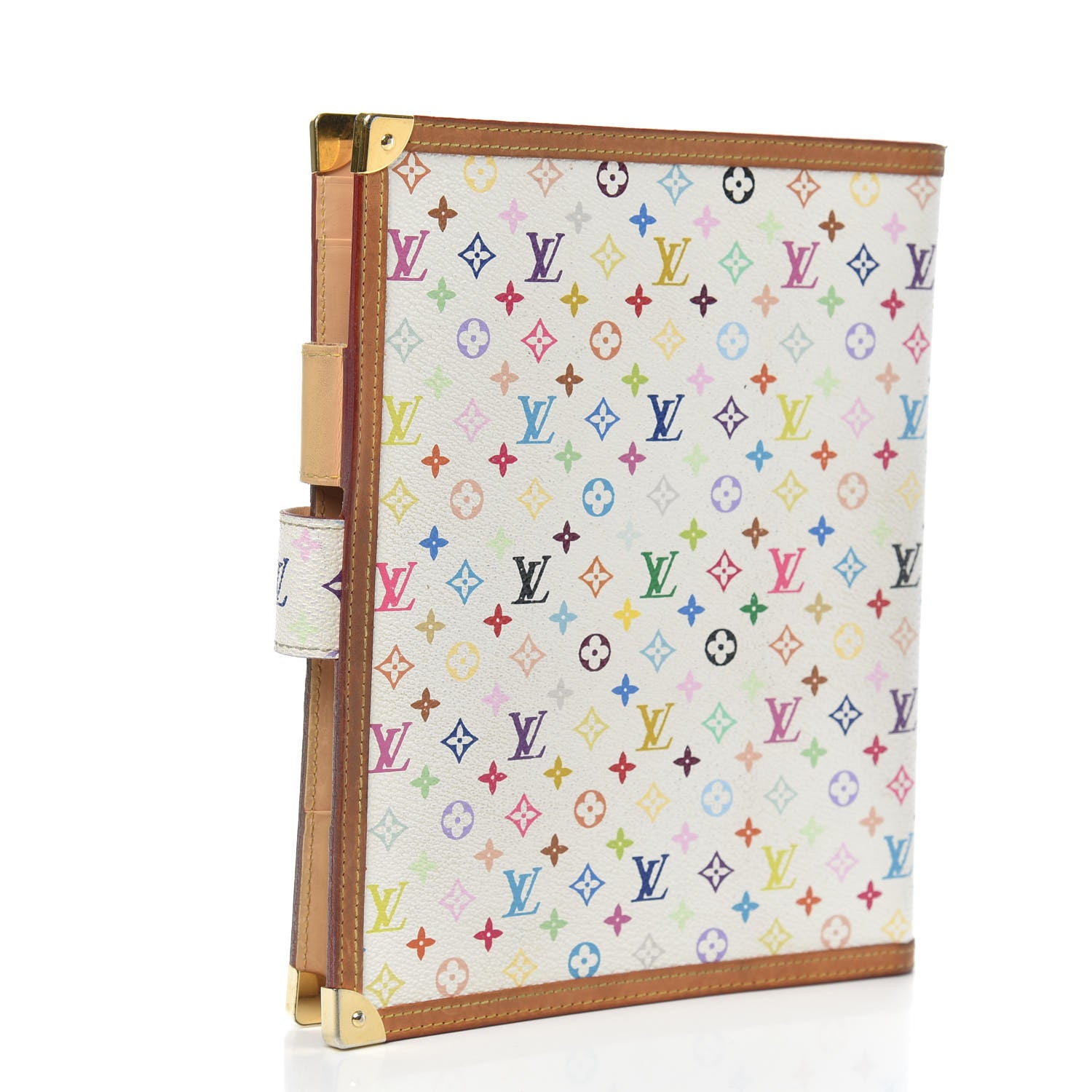 Louis Vuitton Monogram Multicolor Large Ring Agenda Cover White 3 of 14