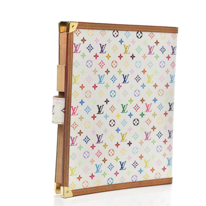 Louis Vuitton Monogram Multicolor Large Ring Agenda Cover White 3 of 14