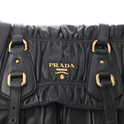 Prada Nappa Gaufre Messenger Tote Black 9 of 18