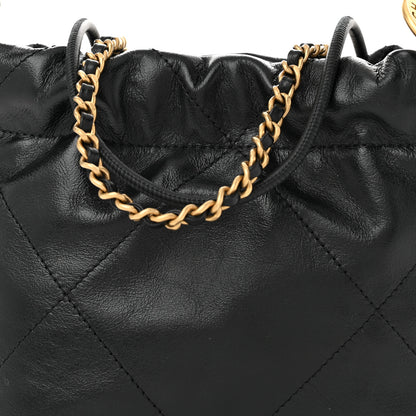 Chanel Shiny Calfskin Quilted Mini Chanel 22 Black 8 of 11