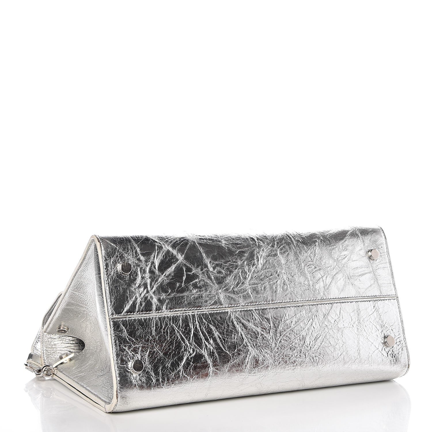 Christian Dior Metallic Calfskin Large Diorever Flap Silver 5 of 15