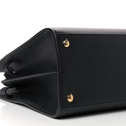 Burberry Grainy Calfskin Medium Title Bag Black 6 of 7