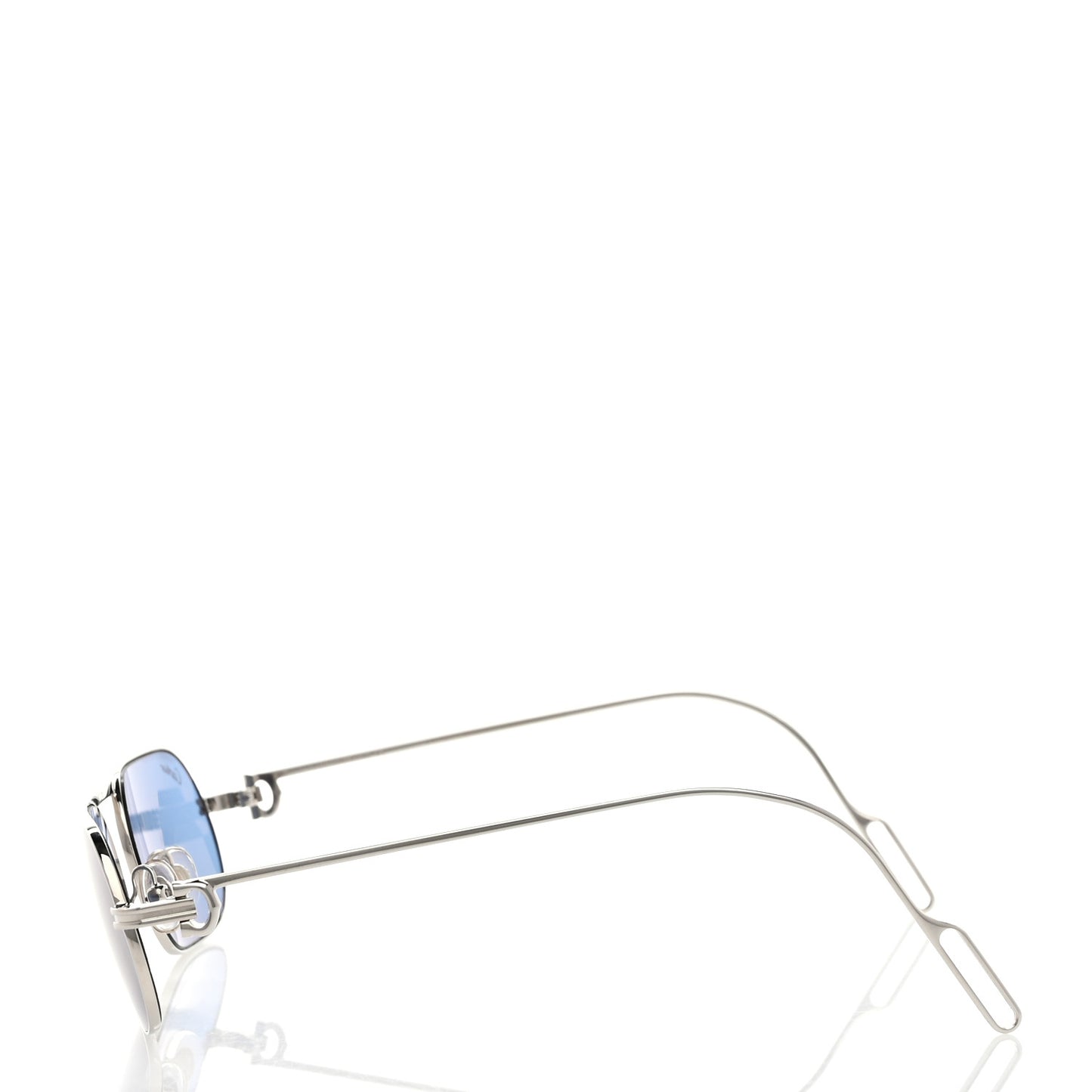 Metal Oval Sunglasses CG1D78BZ Silver