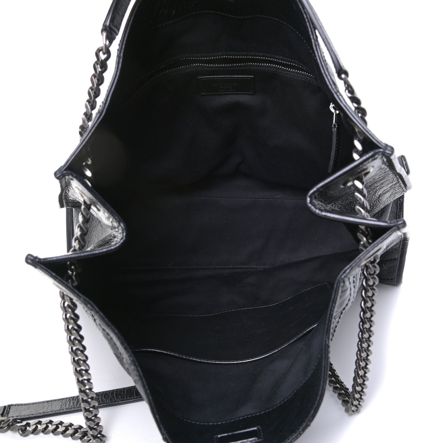 Crinkled Calfskin Matelasse Monogram Niki Shoulder Bag Black
