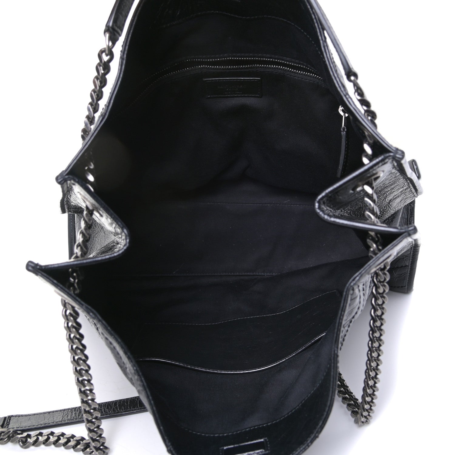Saint Laurent Crinkled Calfskin Matelasse Monogram Niki Shoulder Bag Black 6 of 10