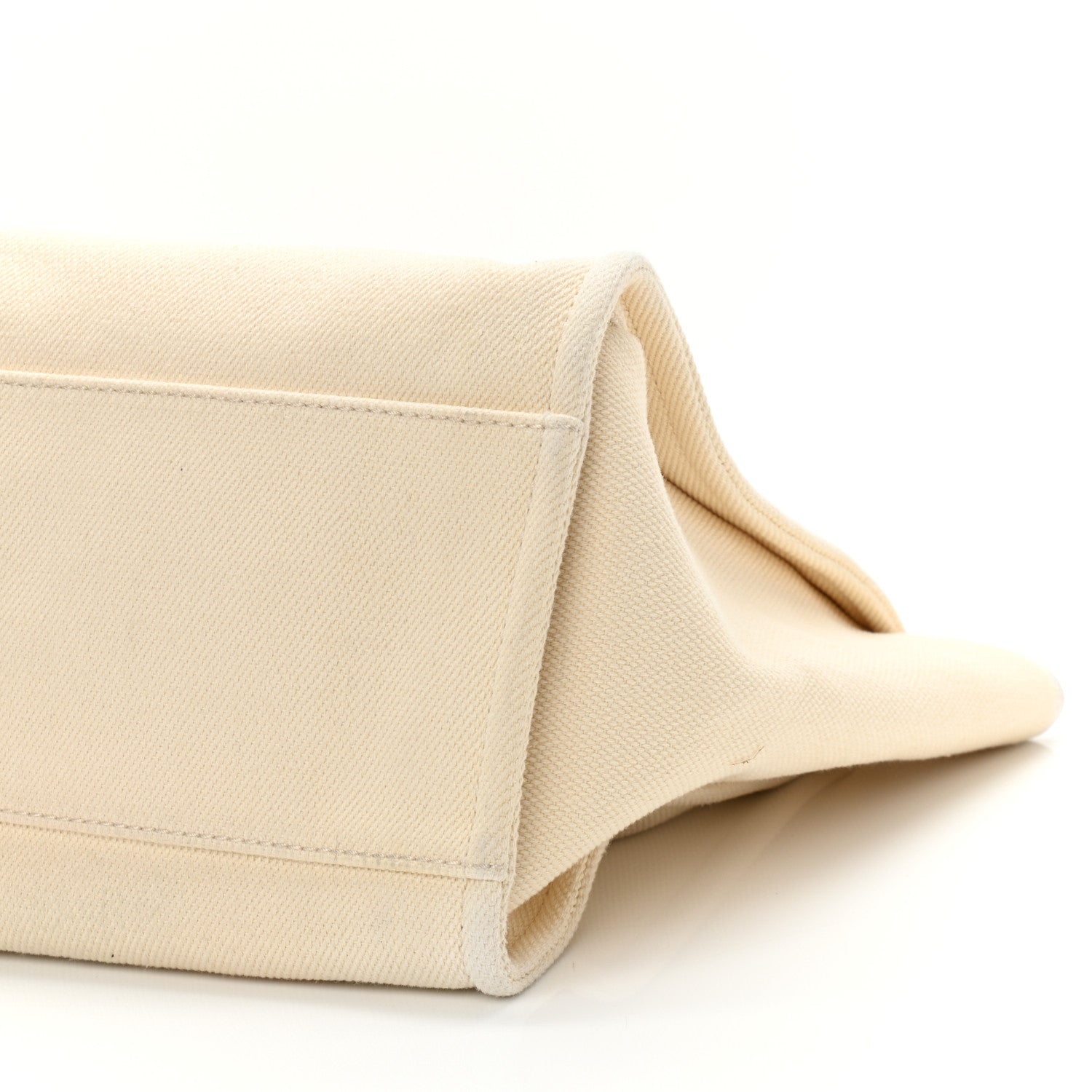 Chanel Canvas Pearl Medium Deauville Tote Ecru Beige 10 of 10