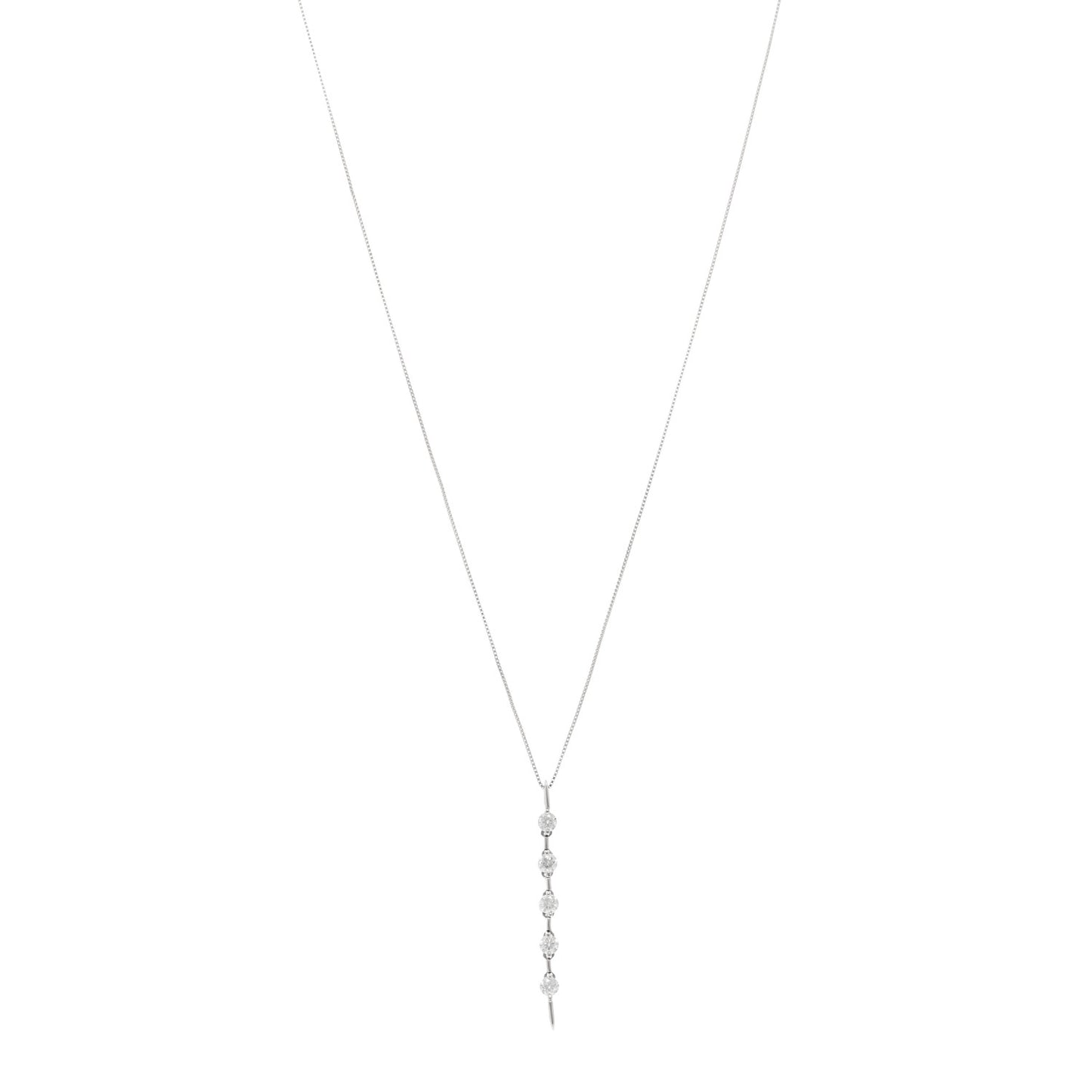 Platinum Diamond .50ctw Drop Pendant Necklace