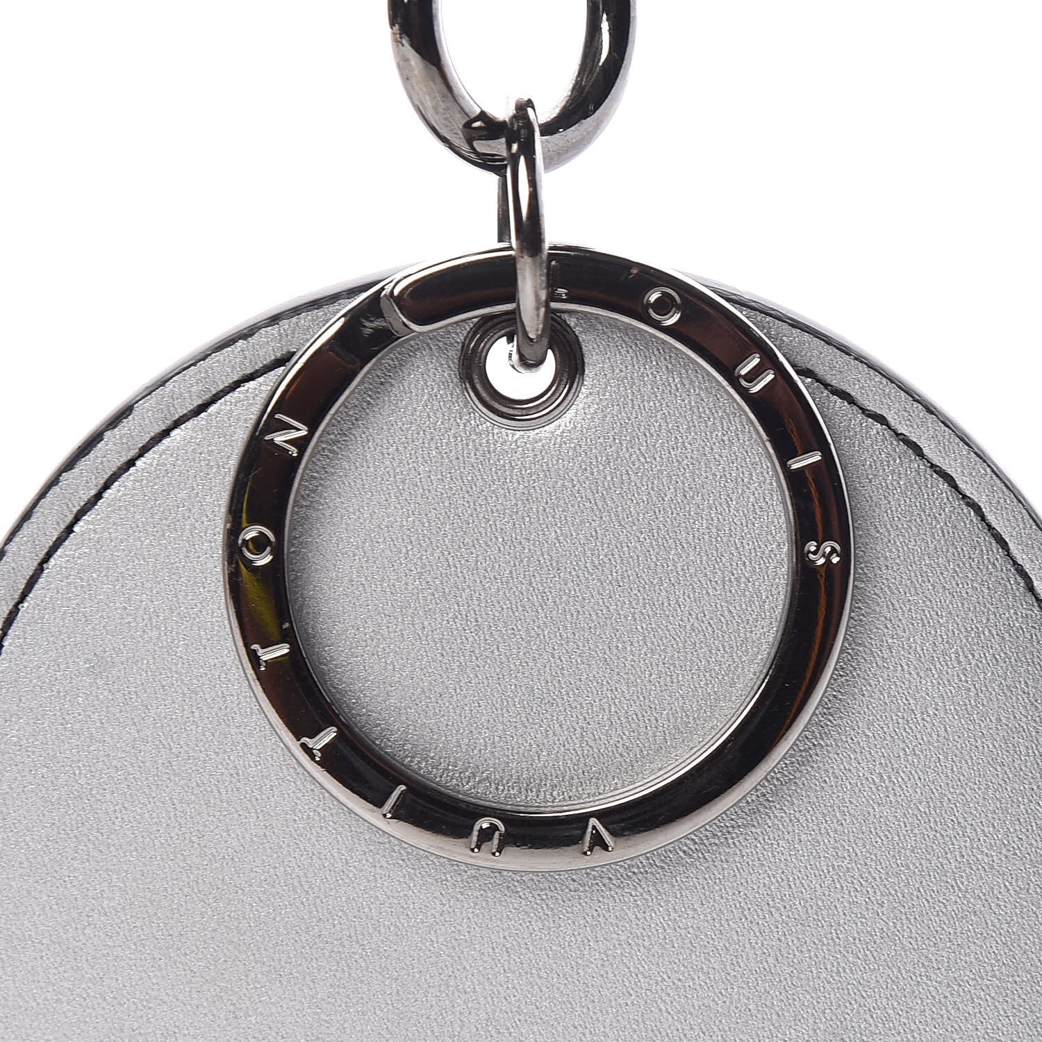 Louis Vuitton Metallic Monogram LV Bag Charm Key Holder Silver 4 of 6