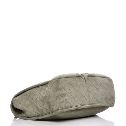 Chanel Ultra Soft Suede Calfskin Large Natural Beauty Flap Khaki 4 of 7