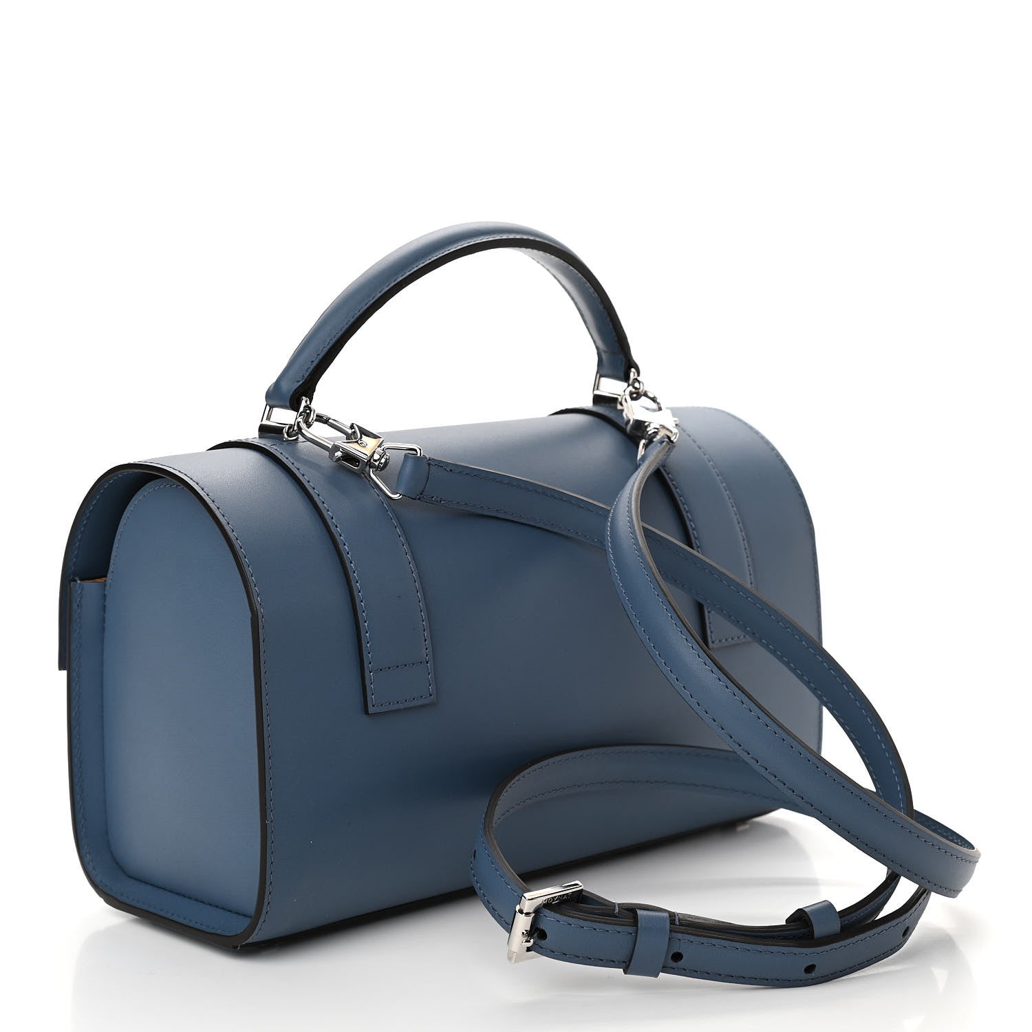 Moynat Box Calfskin Cabotin Blue 3 of 9