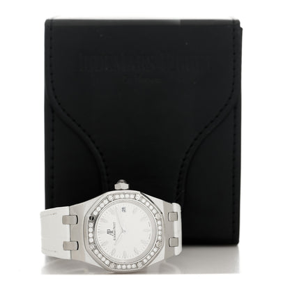 Audemars Piguet Stainless Steel Alligator Diamond 33mm Royal Oak Quartz Watch White 67601ST.ZZ.D012CR.01 5 of 5