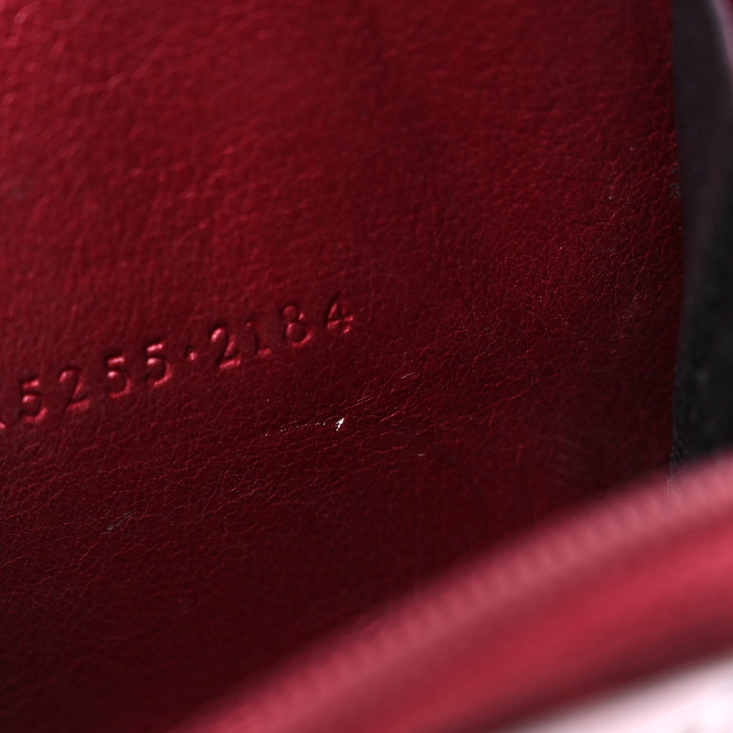 Gucci Metallic Guccissima Zip Around Coin Purse Red 11 of 11