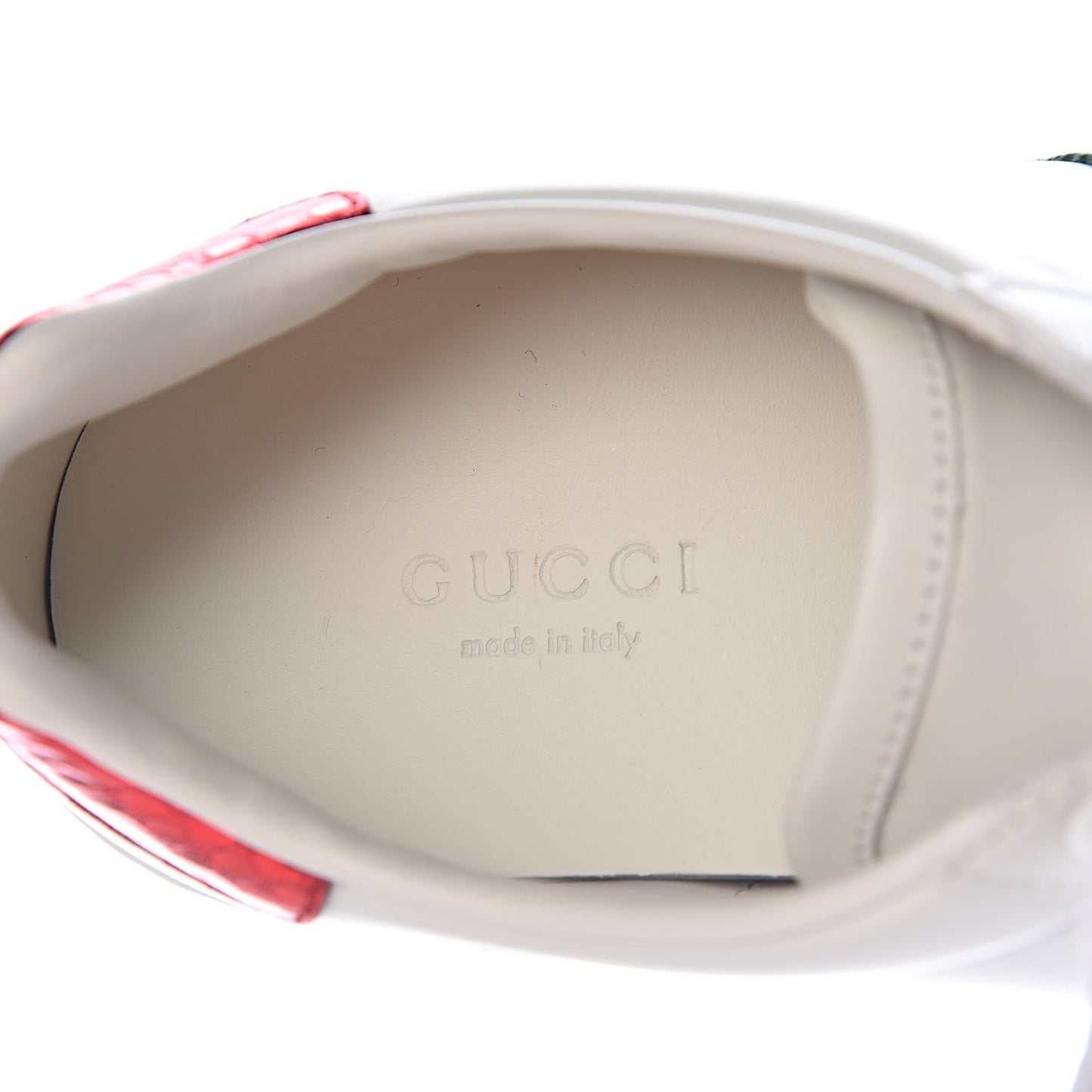 Calfskin Ayers Bee Embroidered Womens Ace Sneakers 37.5 White Green