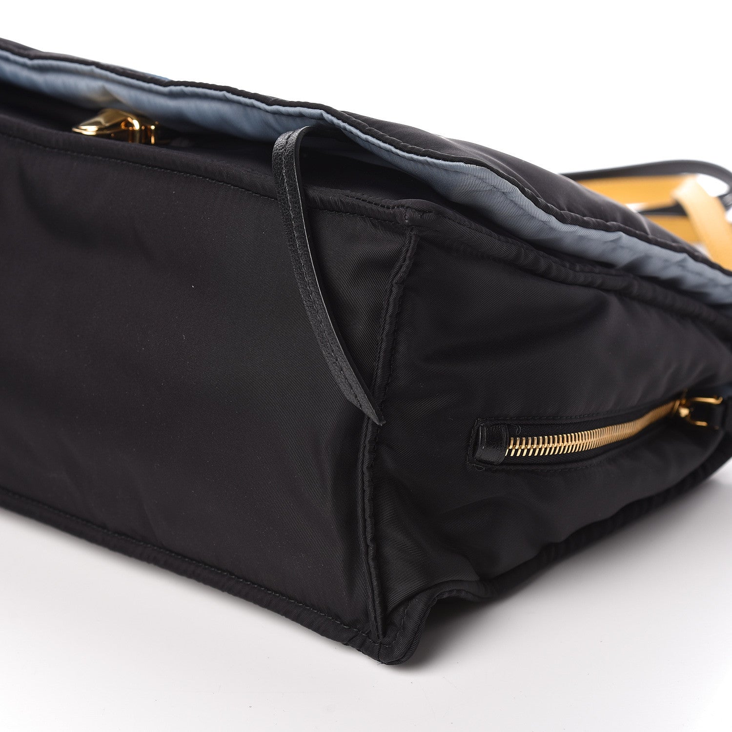 Prada Tessuto Nylon Etiquette Flap Black Soleil 10 of 12